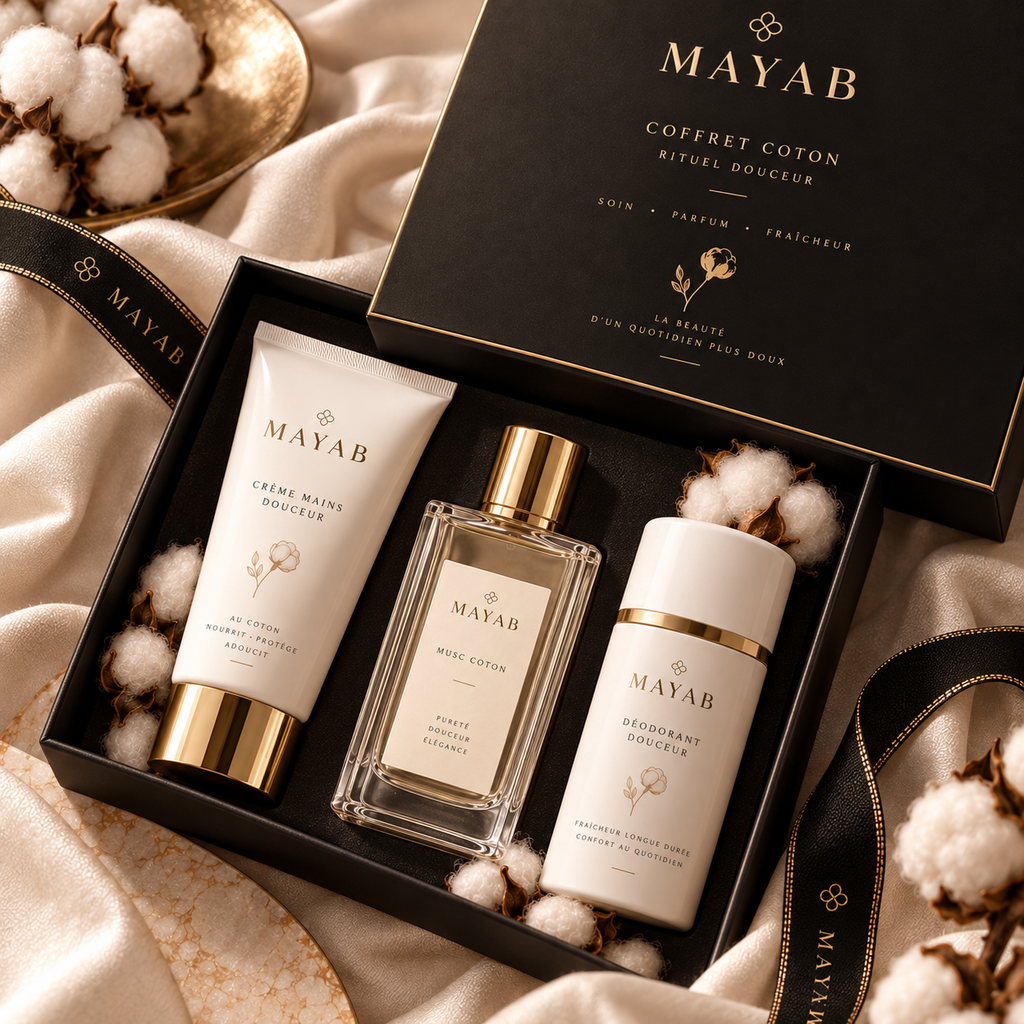 Coffret Coton MAYAB – présentation luxe et douceur